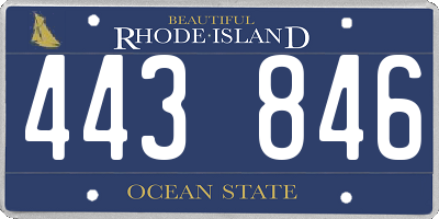 RI license plate 443846