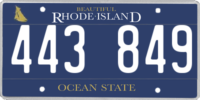 RI license plate 443849