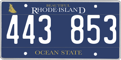 RI license plate 443853