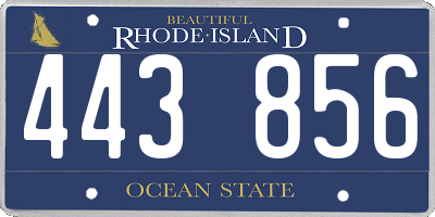 RI license plate 443856