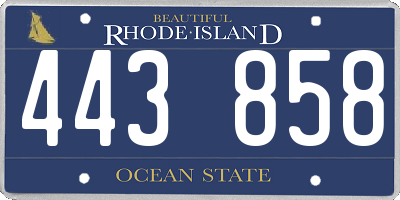RI license plate 443858
