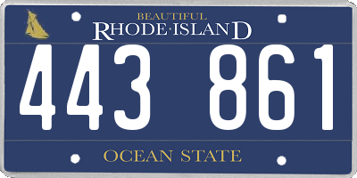 RI license plate 443861