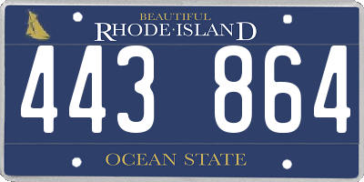 RI license plate 443864