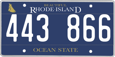 RI license plate 443866