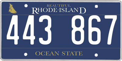 RI license plate 443867