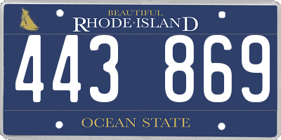 RI license plate 443869