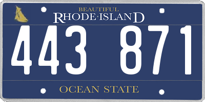 RI license plate 443871