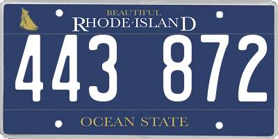 RI license plate 443872