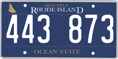 RI license plate 443873