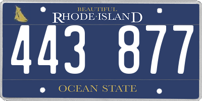 RI license plate 443877