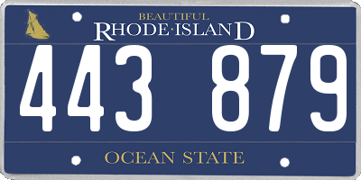 RI license plate 443879