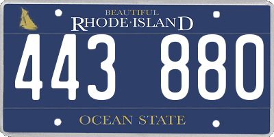 RI license plate 443880