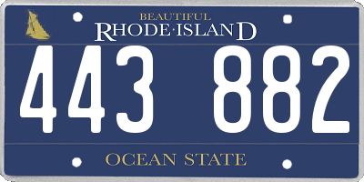 RI license plate 443882