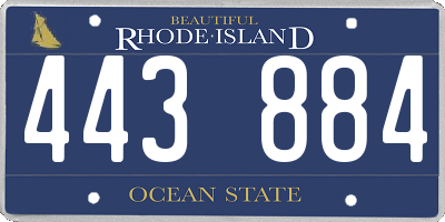RI license plate 443884