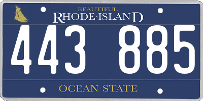 RI license plate 443885