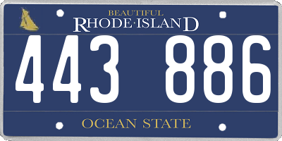 RI license plate 443886