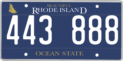 RI license plate 443888