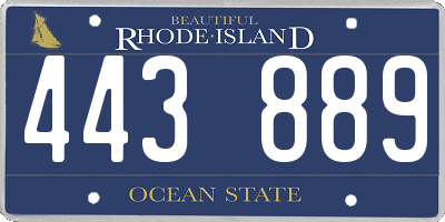 RI license plate 443889