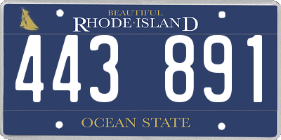 RI license plate 443891