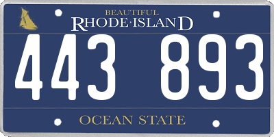 RI license plate 443893