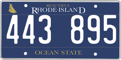 RI license plate 443895