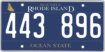 RI license plate 443896