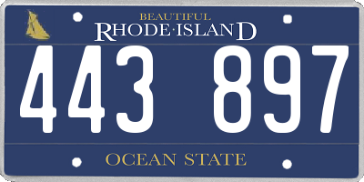 RI license plate 443897