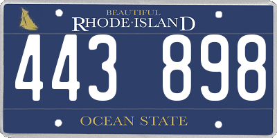 RI license plate 443898