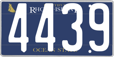 RI license plate 4439
