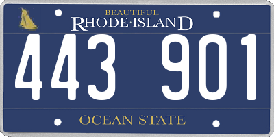 RI license plate 443901