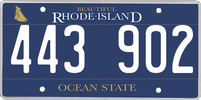 RI license plate 443902