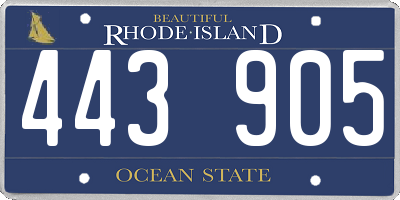 RI license plate 443905