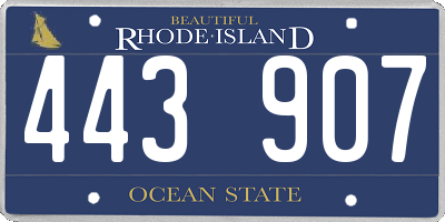 RI license plate 443907