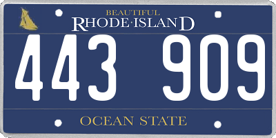 RI license plate 443909