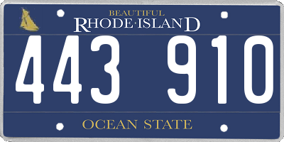 RI license plate 443910