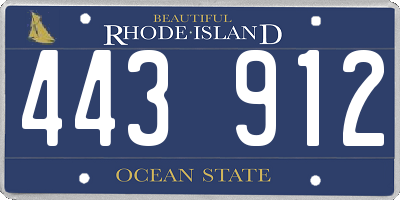 RI license plate 443912