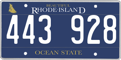 RI license plate 443928