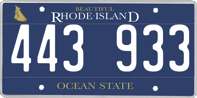 RI license plate 443933