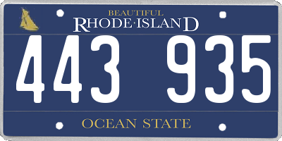 RI license plate 443935