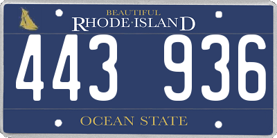 RI license plate 443936