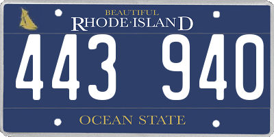 RI license plate 443940