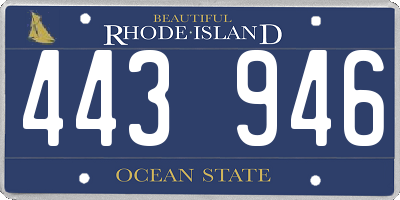 RI license plate 443946