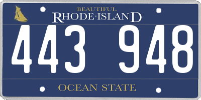 RI license plate 443948