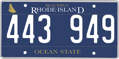 RI license plate 443949