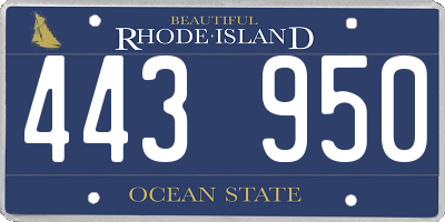RI license plate 443950