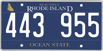 RI license plate 443955