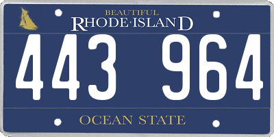 RI license plate 443964