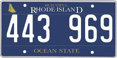 RI license plate 443969