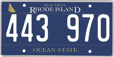 RI license plate 443970
