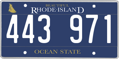 RI license plate 443971